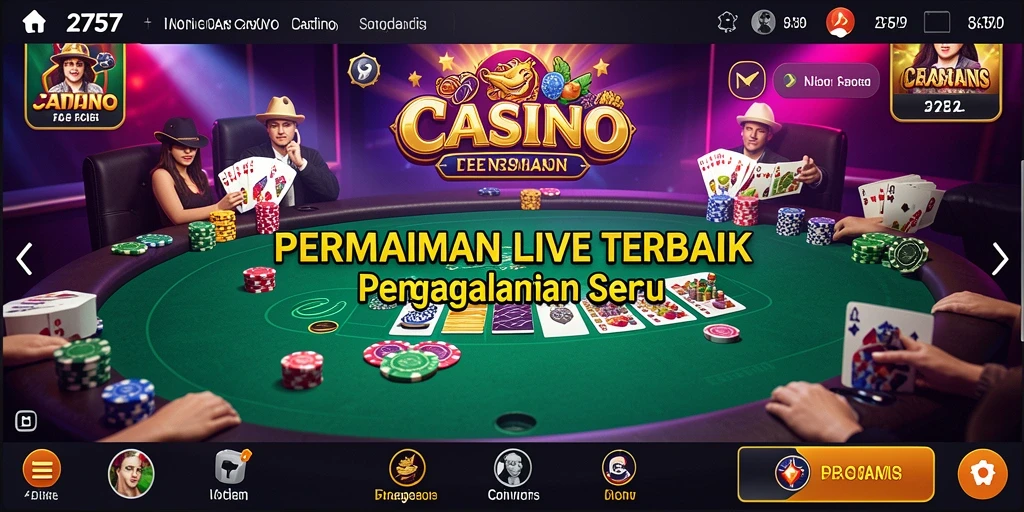 Tampilan gameplay Live Casino yang mendebarkan dalam 2757.