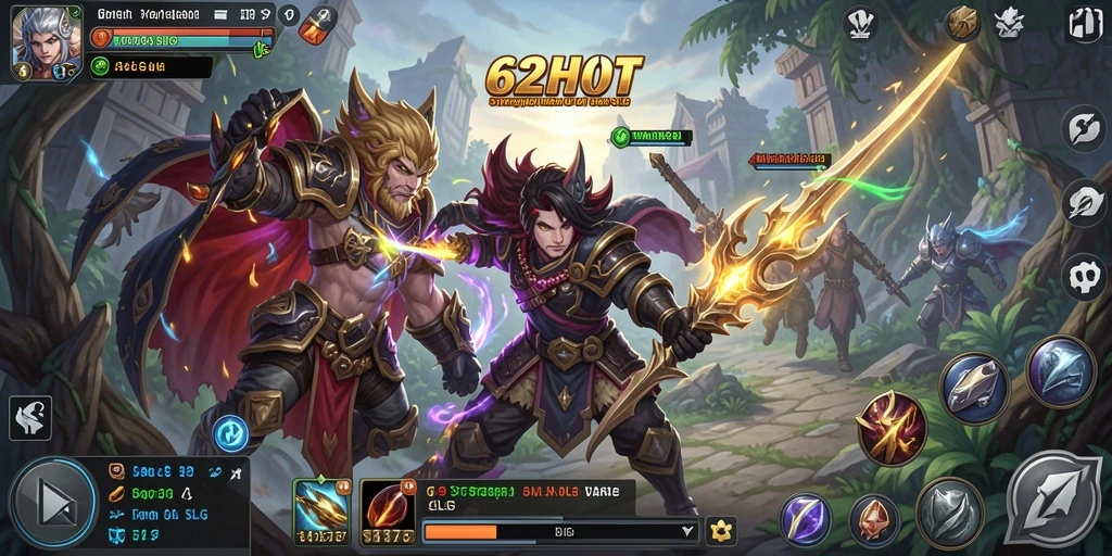 Tampilan gameplay 62HOT dengan strategi mendalam dan grafis yang menarik.