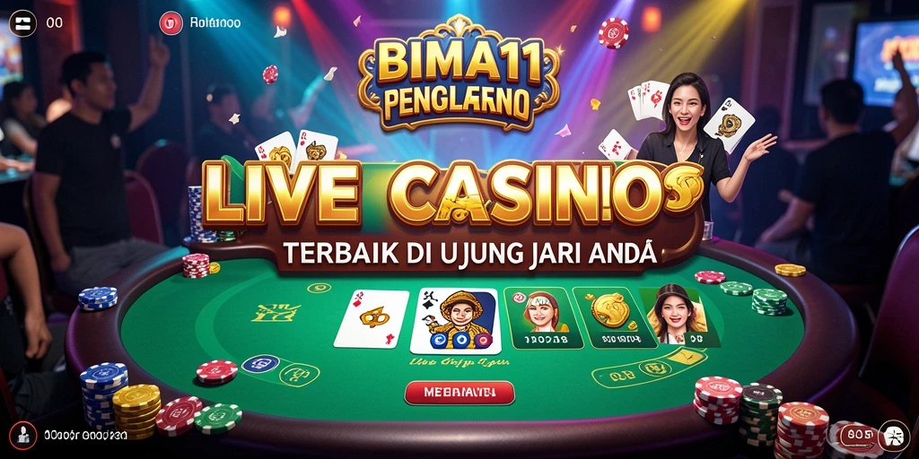 Tampilan gameplay Live Casino yang menarik di BIMA11.