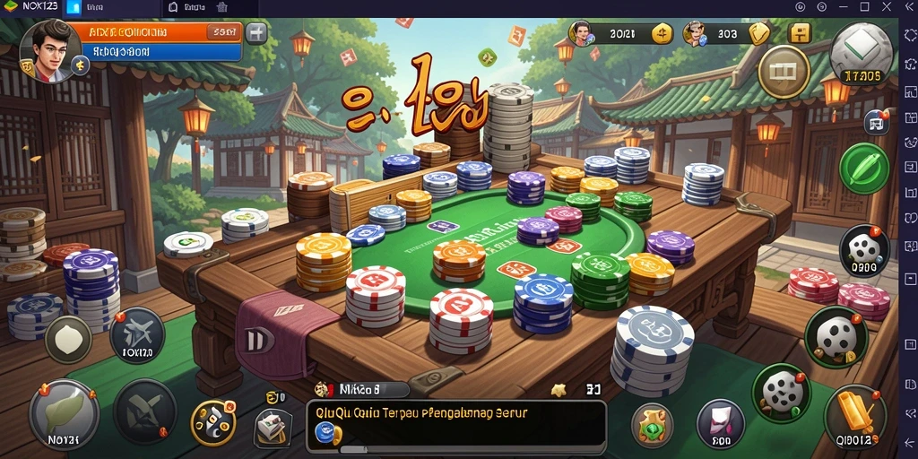 Gameplay QiuQiu yang seru dan interaktif di NOX123.