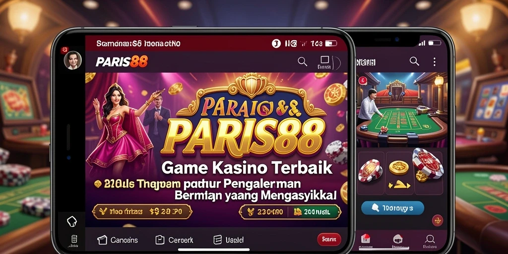 Tampilan gameplay Kasino yang menarik dan seru di PARIS88.