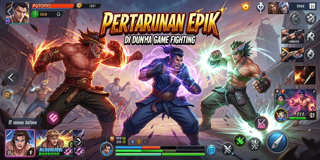 Gameplay seru dari PGTOTO dalam pertarungan melawan karakter lawan.