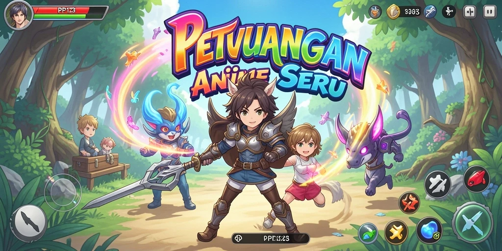 Tangkapan layar gameplay menampilkan aksi seru dalam dunia Anime.