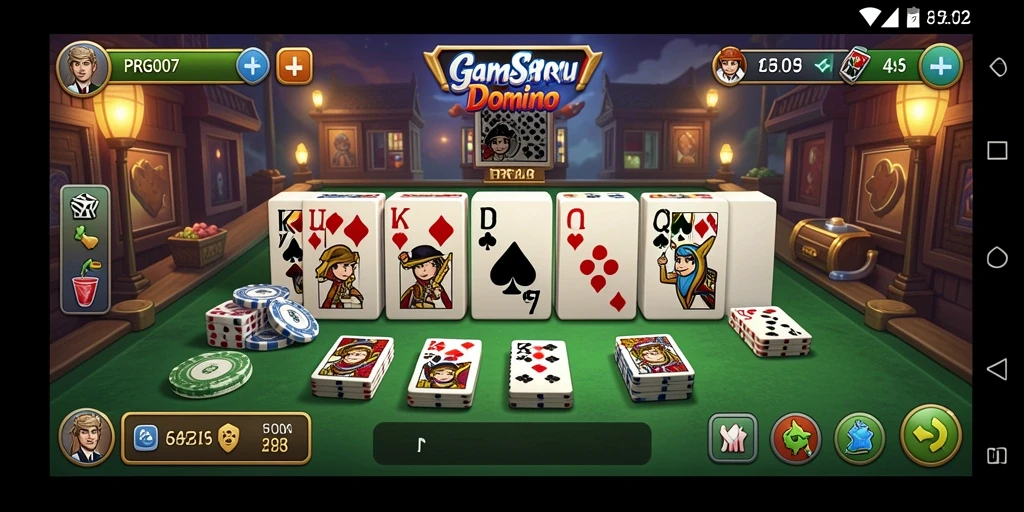 Tampilan gameplay seru dari PRG007 yang menampilkan aksi domino.