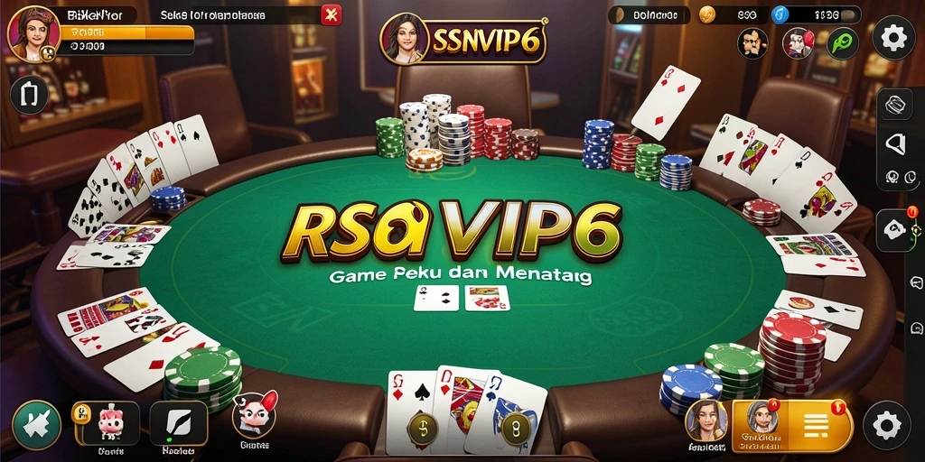 Screenshot gameplay Poker RSNVIP6 yang mendebarkan.