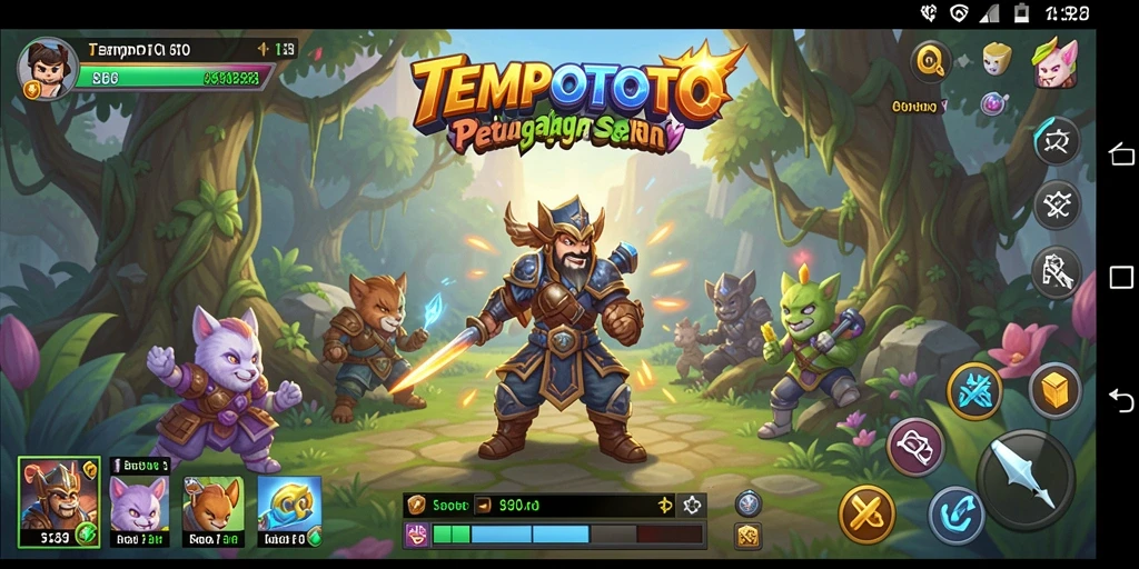 Tangkapan layar utama TEMPOTOTO dengan aksi RPG yang mendebarkan.